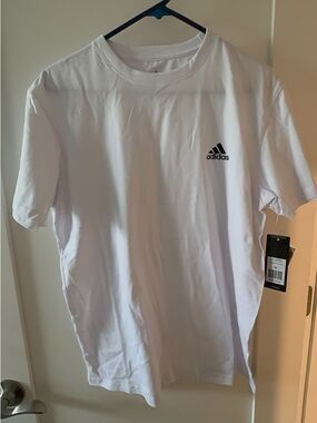 adidas Men’s White Short-Sleeve Logo Tee